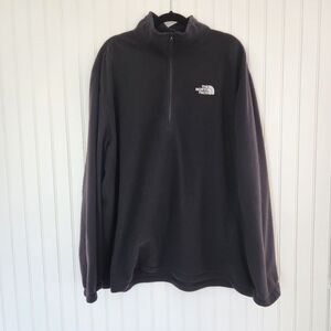 THE NORTH FACE Men's Black Mock Neck 1/4 Zip Lightweight Fleece Sweater size XXL